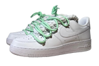 NIKE AIR FORCE 1 LOW 'WHITE / LACED UP GREEN ROPE LACES'