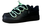 NIKE AIR FORCE 1 LOW 'BLACK / LACED UP MINT ROPE LACES'