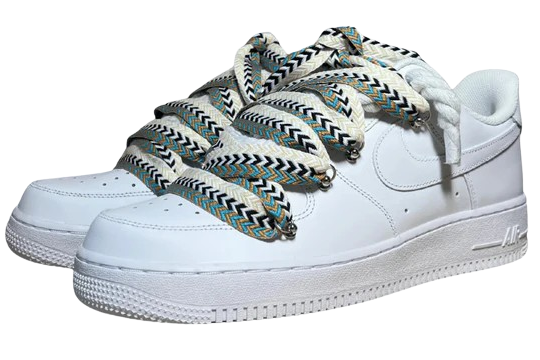 NIKE AIR FORCE 1 LOW 'WHITE / LANVIN BROWN BEIGE ROPE LACES'