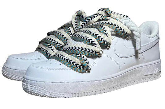 NIKE AIR FORCE 1 LOW 'WHITE / LANVIN BROWN BEIGE ROPE LACES'