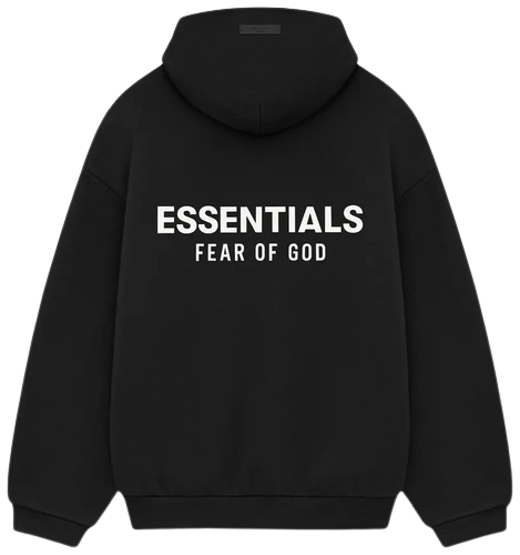 FEAR OF GOD ESSENTIALS FLEECE HOODIE 'BLACK' (2024)