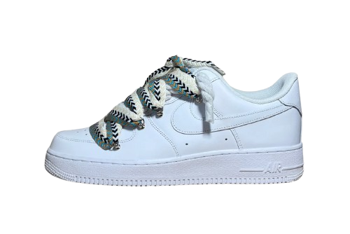 NIKE AIR FORCE 1 LOW 'WHITE / LANVIN BROWN BEIGE ROPE LACES'