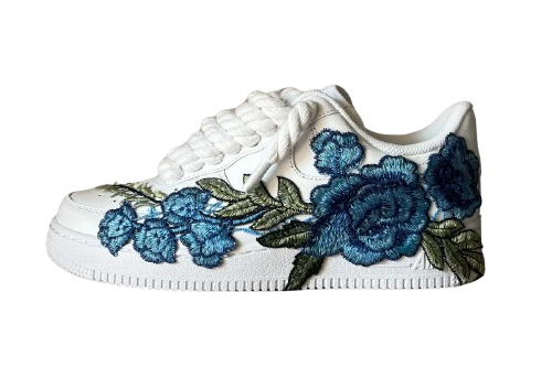 NIKE AIR FORCE 1 LOW 'WHITE / BLUE ROSE ROPE LACES'