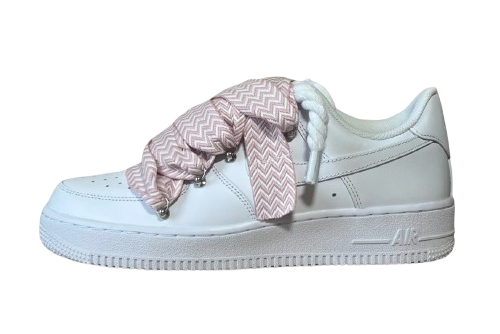 NIKE AIR FORCE 1 LOW 'WHITE / LANVIN PINK ROPE LACES'