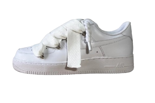 NIKE AIR FORCE 1 LOW 'WHITE / LANVIN PURE WHITE ROPE LACES'