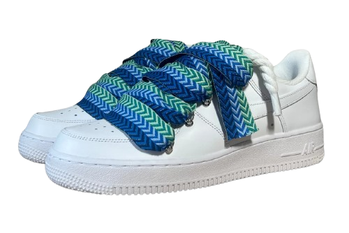 NIKE AIR FORCE 1 LOW 'WHITE / LANVIN BLUE BLACK ROPE LACES'