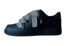 NIKE AIR FORCE 1 LOW 'BLACK / LANVIN BLACK WHITE ROPE LACES'