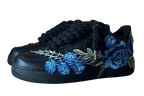 NIKE AIR FORCE 1 LOW 'BLACK / BLUE ROSE ROPE LACES'