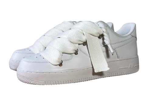NIKE AIR FORCE 1 LOW 'WHITE / LANVIN PURE WHITE ROPE LACES'
