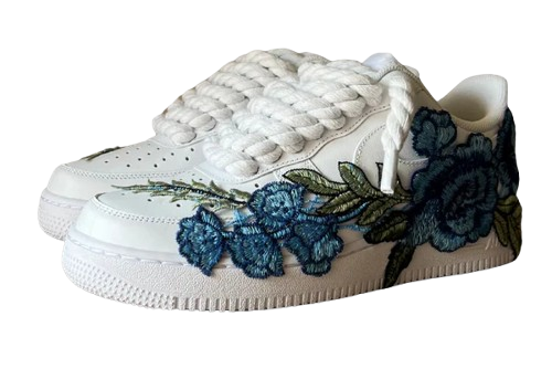 NIKE AIR FORCE 1 LOW 'WHITE / BLUE ROSE ROPE LACES'