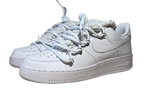 NIKE AIR FORCE 1 LOW 'WHITE / LACED UP WHITE ROPE LACES'