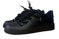 NIKE AIR FORCE 1 LOW 'BLACK / LACED UP BLACK ROPE LACES'