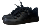 NIKE AIR FORCE 1 LOW 'BLACK / LACED UP BLACK ROPE LACES'
