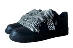 NIKE AIR FORCE 1 LOW 'BLACK / LANVIN BLACK WHITE ROPE LACES'
