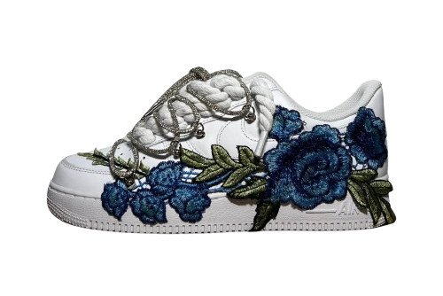 NIKE AIR FORCE 1 LOW 'WHITE / BLUE ROSE DIAMOND ROPE LACES'