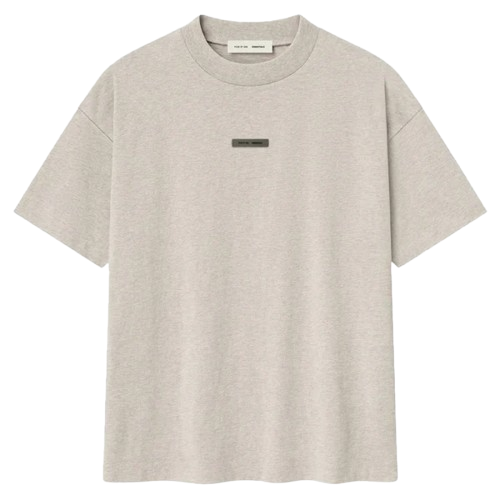 FEAR OF GOD ESSENTIALS T-SHIRT 'HEATHER STONE' FW25