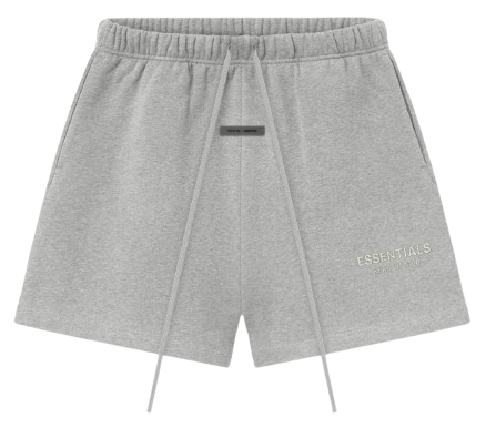 FEAR OF GOD ESSENTIALS CLASSIC FLEECE SHORT 'CONCRETE HEATHER' FW25