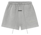 FEAR OF GOD ESSENTIALS CLASSIC FLEECE SHORT 'CONCRETE HEATHER' FW25