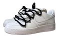 NIKE AIR FORCE 1 LOW 'WHITE / LACED UP BLACK ROPE LACES'