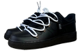 NIKE AIR FORCE 1 LOW 'BLACK / LACED UP WHITE ROPE LACES'