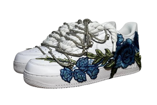 NIKE AIR FORCE 1 LOW 'WHITE / BLUE ROSE DIAMOND ROPE LACES'