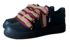 NIKE AIR FORCE 1 LOW 'BLACK / LANVIN RED YELLOW ROPE LACES'