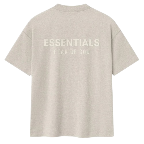 FEAR OF GOD ESSENTIALS T-SHIRT 'HEATHER STONE' FW25