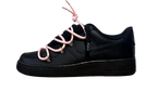 NIKE AIR FORCE 1 LOW 'BLACK / LACED UP PINK ROPE LACES'