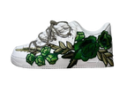 NIKE AIR FORCE 1 LOW 'WHITE / GREEN ROSE DIAMOND ROPE LACES'
