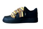 NIKE AIR FORCE 1 LOW 'BLACK / LANVIN YELLOW BLUE ROPE LACES'