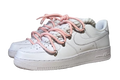 NIKE AIR FORCE 1 LOW 'WHITE / LACED UP PINK ROPE LACES'