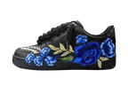 NIKE AIR FORCE 1 LOW 'BLACK / BLUE ROSE ROPE LACES'