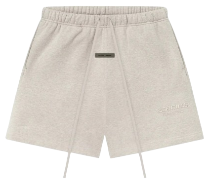 FEAR OF GOD ESSENTIALS CLASSIC FLEECE SHORT 'HEATHER STONE' FW25
