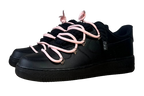 NIKE AIR FORCE 1 LOW 'BLACK / LACED UP PINK ROPE LACES'