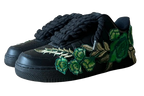 NIKE AIR FORCE 1 LOW 'BLACK / GREEN ROSE ROPE LACES'
