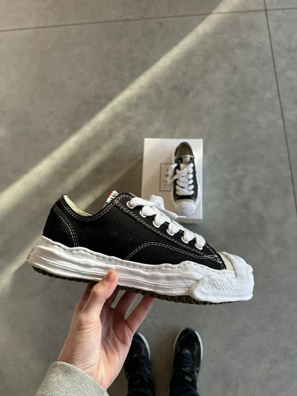 MAISON MIHARA YASUHIRO HANK OG SOLE CANVAS LOW BLACK