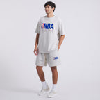 FEAR OF GOD ESSENTIALS NBA T-SHIRT 'LIGHT HEATHER GREY'