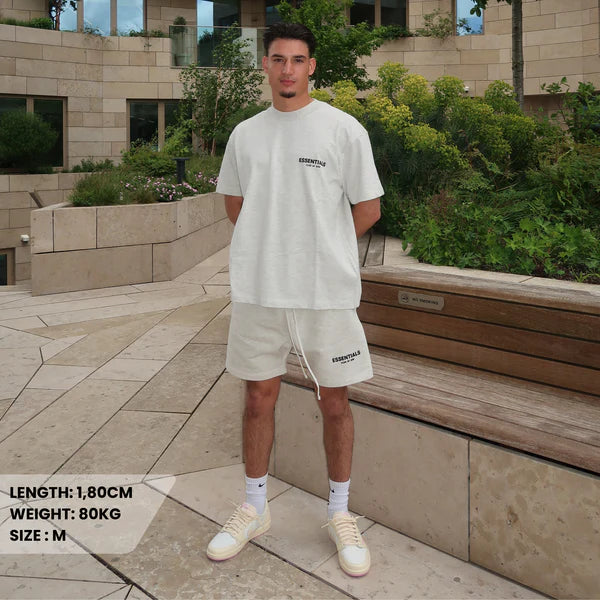 FEAR OF GOD ESSENTIALS SUMMER SET 'LIGHT OATMEAL' SS22