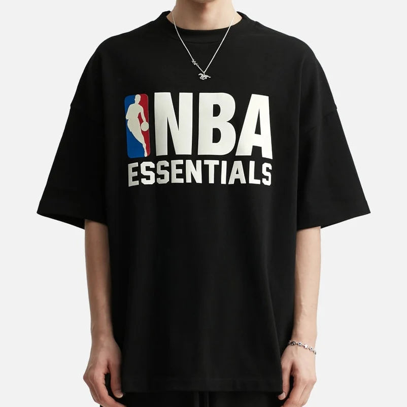 FEAR OF GOD ESSENTIALS NBA T-SHIRT 'CORE BLACK'